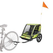 Allen Sports Hi-Viz 2인용 자전거 트레일러 모델 ET2-R 레드, Green