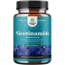 비타민B Natures Craft Vitamin B3 Nicotinamide 500mg Capsules - Mitochondrial Energy Supplement AKA Niac, 240 Count