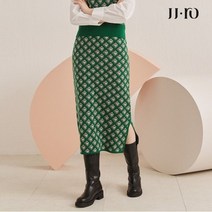 JJ지고트 JJ.ro H라인 패턴 울 니트 스커트 GLAA1SKR7