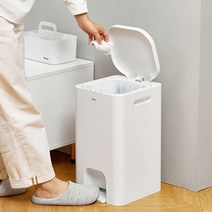 제이와이홀딩스 20리터 종량제 쓰레기통 페달식 모던 휴지통, 쿨그레이
