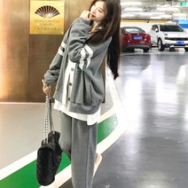 이노뱅크 오버핏 가디건+밴딩 팬츠 캐주얼 투피스 INO420A