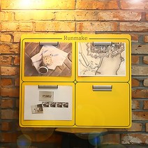 런메이크 스타일리쉬 메모보드 54종-게시판, 08.A4세로형 4P_오렌지