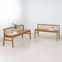 라로퍼니처 그라나다 고무나무 원목 2인용 벤치 식탁 의자 2인 밴치, 단품
