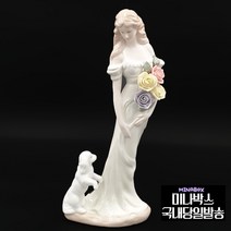 미나박스 도자기 야드로인형 피겨린 장식 인형 1/ 도자기 피겨린 야드로 스타일 웨딩 선물 포슬린 유럽 엔틱 장식 인형, 10.꽃과강아지여인