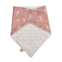 행복한쇼핑몰순면 극세사 스노우빕 핑크토끼 턱받이 아기 스카프빕