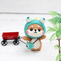 젊은이마켓 DIY 시바 양모 니들 펠트 세트, 1세트, 셜리