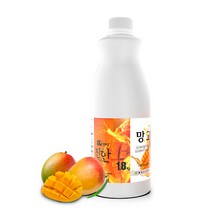 더진한 망고 1.8kg 망고농축액 망고스무디 망고주스 카페음료, 단품