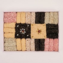 강릉 한과 종합선물세트(소) 1kg / 수제한과 찹쌀+멥쌀+참깨+흑임자+백년초+쑥+차좁쌀+콩+조청 사기막전통한과, 1개