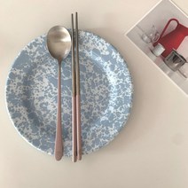 제이은 마시피렌체 한식 수저 2인 세트 핑크, 2p
