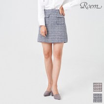 로엠 트위드 H라인 미니 스커트_RMWH949R31