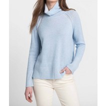 Kinross 여자 캐시미어 플리츠 깔때기 인 코스트/진주