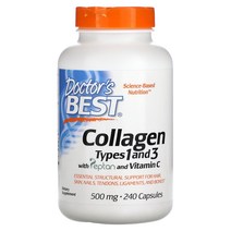 닥터스 베스트 가수분해 콜라겐 타입 1 & 3 펩탄 비타민 C 125mg 캡슐 240정 하루 8정 월분