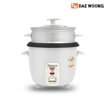 [대웅] 미니 전기밥솥 DRC-0608 화이트 3인용 찜기 밥솥 보온, 상세 설명 참조