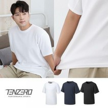 텐제로 매일이 뽀송한 쿠션 엠보 라운드 반팔티셔츠 S21RTS-10