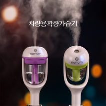 차량용 가습기 차량용 초음파 방향제겸용 차량용 디퓨저 용기, 핑크