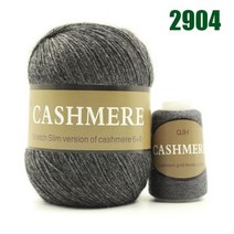 최고의 품질 100% 몽골 캐시미어 핸드 니트 원사 양모 뜨개질 공 스카프 아기 50 그램, CHINA, 2904 Dark gray yarn