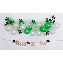 트윙클 이거다드림 홈파티 풍선가랜드 미니 생일 크리스마스 할로윈 소품 장식 사, 그린믹스