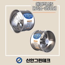 [신안그린테크] 유동팬/비닐하우스환풍기/순환팬/하우스환풍기SGA-350S/에어믹서5/60W/370MM/15인치/IP55/유동휀/내부순환/환풍기/공기순환/저소음/농업용, IP 44 모터