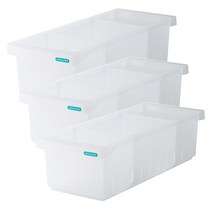 락앤락 냉동실 냉장고정리 트레이 와이드형 - 주방수납용품 선반서랍 칸막이정리함 소분보관방법 플라스틱통, 3개