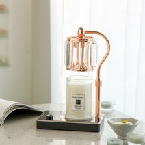 캔들백화점 크리스탈 엘사 캔들워머 + 소이 캔들 세트 파인유칼립투스 370g, 실버(화이트)