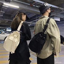 브이와이 여자 남자 복조리 가방 캔버스 버킷백 크로스백 백팩