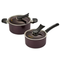 해피콜 다이아몬드 IH 냄비 2종 세트, 다크초코, 편수냄비 18cm + 양수냄비 20cm + 뚜껑 18cm + 20cm