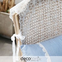 데코토닉 스노우 플라워 레이스 의자등 커버