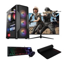 배틀그라운드 오버워치 롤 고사양 조립 PC 컴퓨터 데스크탑 인텔 i5-10400F 16GB 240GB GTX1660 Super 27인치 모니터 풀세트