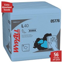 WypAll Power Clean L40 엑스트라 흡수성 타월 05776 타월 블루 케이스 당 12팩 팩당 56장 총 672장 1285268
