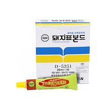 잘붙어 돼지표본드 D-5251 다용도 강력 접착제 30ml(10개입) 1갑