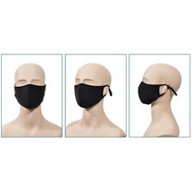 끈조절 패션마스크 3D마스크 블랙마스크 숨편한 병원마스크, M, 블랙
