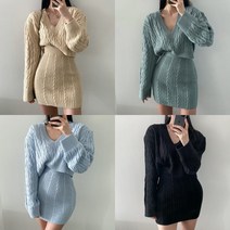 [심쿵해] 니트셋업 하객투피스 가을투피스 투피스세트