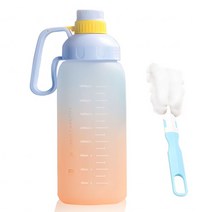 CKB 그라데이션 빨대 물병 2L, 블루