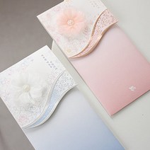 고급 데이지 단아 축하봉투 블루 어버이날 부모님생신 용돈 봉투 상견례 인사 카드 1p