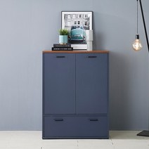 속깊은(500mm) 머핀 750 800 4단 양문형 드레스룸 수납장 서랍장, 가로 750mm, 네이비