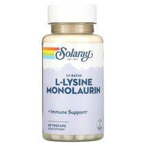 솔라레이 L 엘라이신 모노라우린 1:1 60정 Solaray L-Lysine Monolaurin 1:1, 1팩