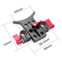 K) 카메라 렌즈 지원 브래킷 마운트 클램프 홀더 15mm 로드 레일 시스템에 적합한 알루미늄 합금 니콘 캐논 소니 DSLR 용 초점 팔로우, 협력사, 빨간색 로고 없음