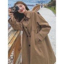 캐시미어 숏코트 롱코트 에이라인 망토 코트 니트 루즈 라펠 더블 로우 버튼 롱 윈드 브레이커 작업 자켓 트렌치 여성용 루즈한 패션 겨울