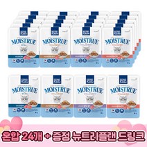 뉴트리플랜 모이스트루 파우치 고양이간식 80g 24개 + 증정 고양이 드링크, 혼합 12개 (4종 3개씩), 참치와 연어 12개