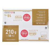 국산현미쌀밥 CJ 햇반 현미쌀밥 현미즉석밥 210G X18개 전자렌지용밥