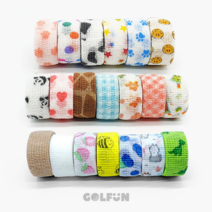 [GOLFUN] 골펀 골프 핑거밴드 자가접착 밴드 손가락 테이핑, 6. 옐로우 스마일