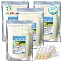 HACCP 식약처인증 유청 단백질 농축 분말100% 완전단백질 아미노산 스코어 높은단백질 프로틴파우더 유청단백질분말 100% 식약청인증 +슈퍼푸드.com 연자육티백 프로틴, 4세트, ( 팩 500g + 1g )