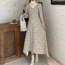 [세인트이브] 잔꽃 포인트 두벌같은 한벌 언발 원피스