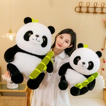 판다인형 푸바오 백일 생일 선물 애착인형 숙면 베개 여친 인생템, 포죽판다, 40cm 토끼털 다운라이크 패딩