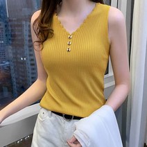 여성 골지 나시