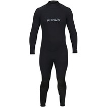 Aunua 남성용 3mm 프리미엄 네오프렌 쇼티 잠수복 카누 다이빙 슈트(60.. 정품보장, 3MM Mens Full Wetsuit-Black