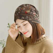 여성모자 가을 겨울 머리 두건 밴딩 조리모 중년 비니 항암 모자 멀티패턴앤플비니 (3컬러) 판매자/색상이름 확인!!