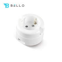 일신전기 둥근형 노출1구 콘센트(핀타입), 1개