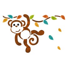 대문닷컴 스텐실 도안(ST-3275)(ST-6100) 원숭이 모험, ST-6100