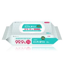 그린핑거 손소독 물티슈 캡 30매x10팩 /살균소독